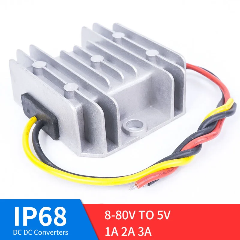 DC 8-80 V TO 5 V 1A 2A 3A DC power высококачественный преобразователь понижающий регулятор постоянного тока для Automot