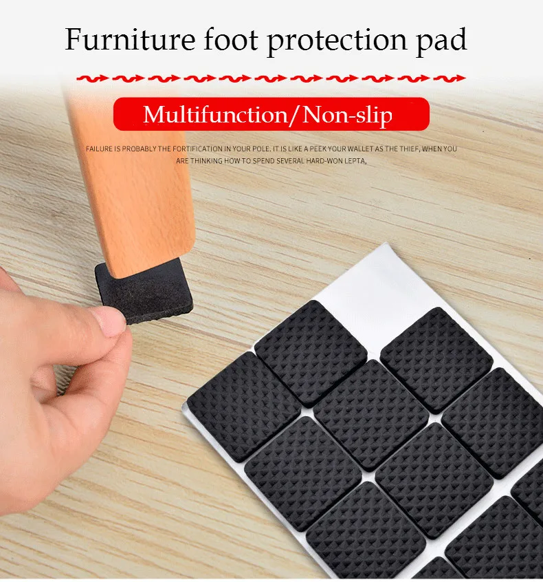 Furniture Feet Protector pads Tables and Chairs leg caps plastic mat Skid Protective Anti-Slide Cover Table Covers Round Bottom
