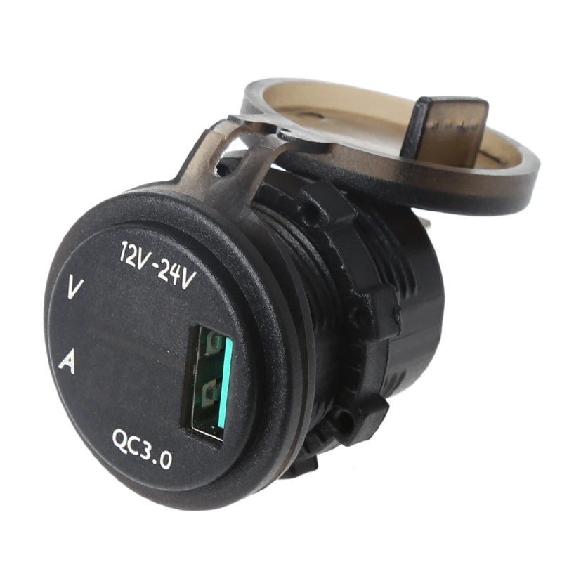 QC 3,0 USB зарядное устройство разъем светодиодный вольтметр отображение тока для автомобиля лодки мотоцикла