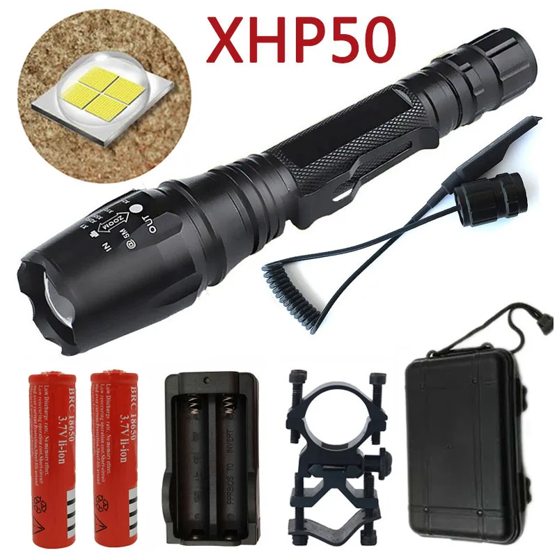 Z20 Litwod Охотничий Тактический фонарик 8000 лм CREE XHP50/L2/T6 мощный светодиодный фонарь
