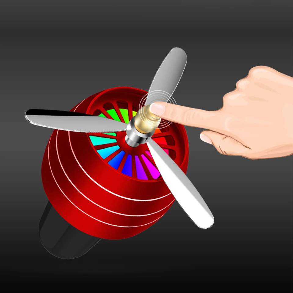Автомобильный парфюмерный диффузор освежитель воздуха светодиодный светильник Air Force 3 Vent Outlet Clip Автомобильный Декор пропеллер аромат автомобильный орнамент