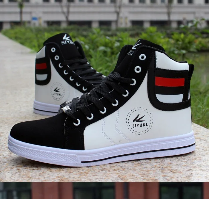 HUANQIU Brand Men Shoes 2018 Spring Fashion Boots Shoes Man High Top Shoes Men Lace Up Casual Shoe Chaussure Plus size 45 ZLL434 HTB1iPQ0XinrK1RjSsziq6xptpXaU - HUANQIU Brand Men Shoes 2018 Spring Fashion Boots Shoes Man High Top Shoes Men Lace Up Casual Shoe Chaussure Plus size 45 ZLL434
