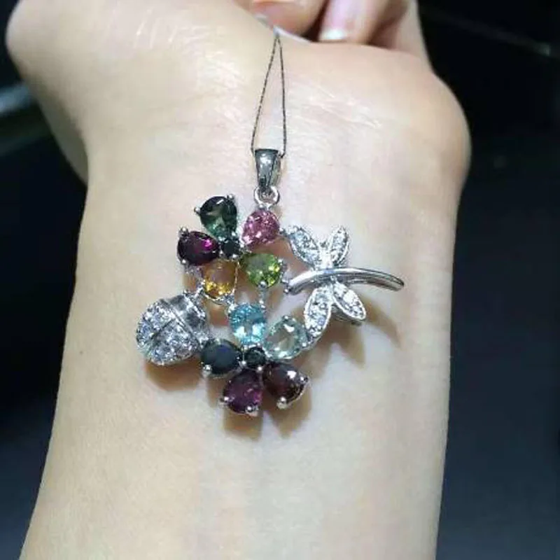 

2017 Collier Qi Xuan_Tourmaline Stone Fashion Pendant Necklaces_Real Necklaces_Quality Guaranteed_Manufacturer Directly Sale