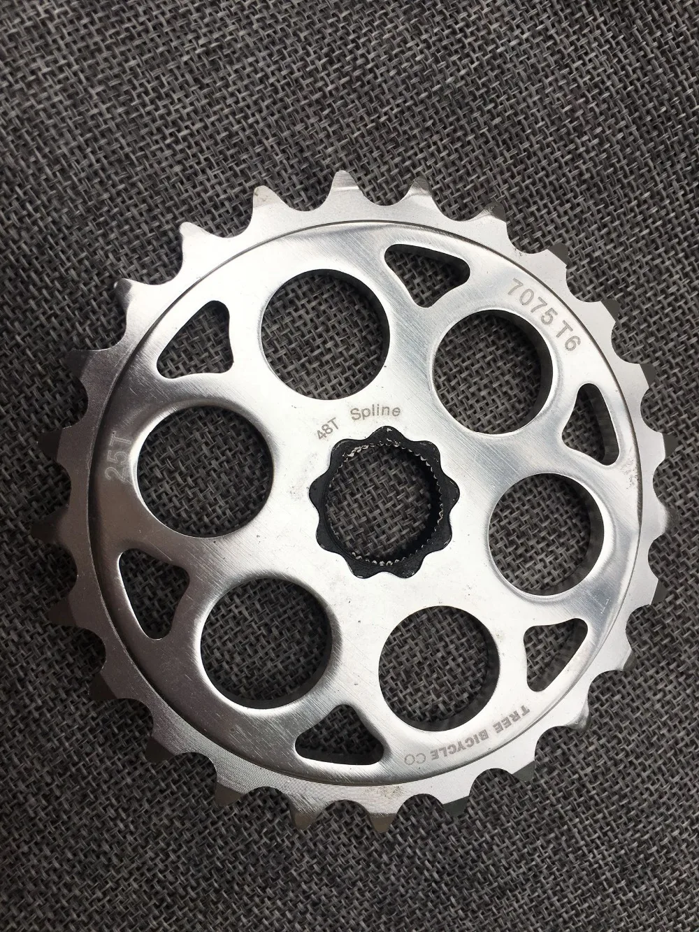 Звездочка bmx 25 т 19 мм 48 spline 7075-T6 heat treated chainwheel bmx звездочки сделано в Тайваньском серебре