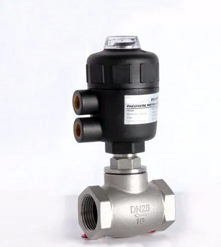 

1/2" inch 2/2 way pneumatic globe control valve angle seat valve normally closed 40mm PA actuator