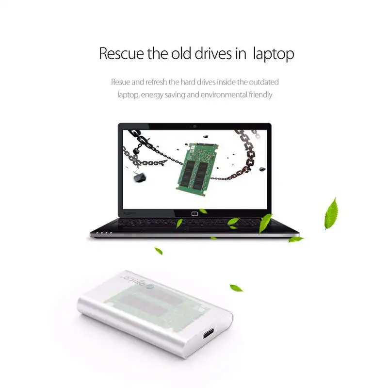 Orico 1,8 дюйма алюминиевый мини Msata Ssd корпус Hdd чехол type-C 5 Гбит/с высокоскоростной винт фиксирующий Жесткий драйвер внешний накопитель Bo