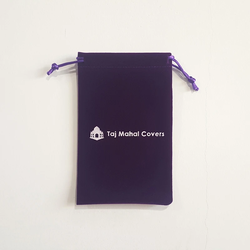 cheap small custom velvet drawstring gift pouch bags