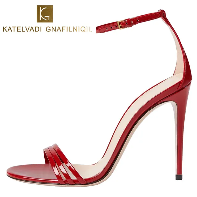 Summer Gladiator Sandals Women Shoes High Heels Sandals Black Peep Toe Sexy Wedding Sandals Women Female Sandals Shoes K-020