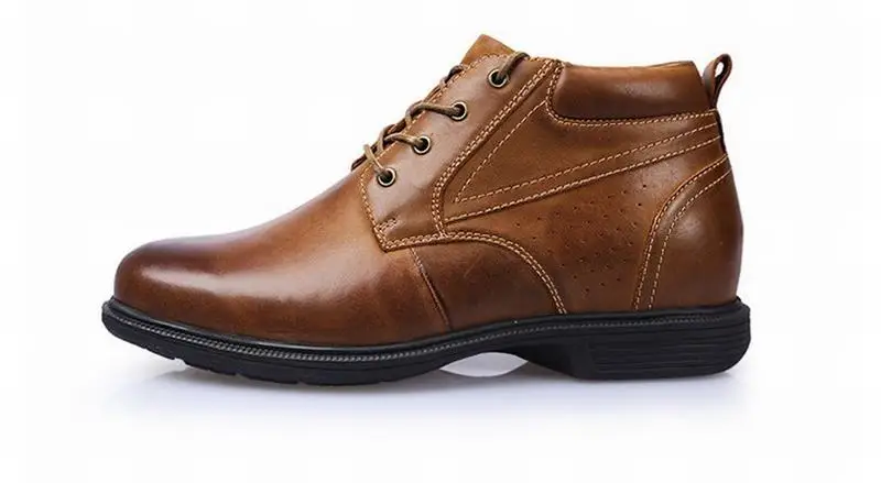Cyabmoz/модные брендовые мужские туфли из натуральной кожи, визуально увеличивающие рост; Мужские Повседневные Вечерние туфли на шнуровке, на каблуке 9 см
