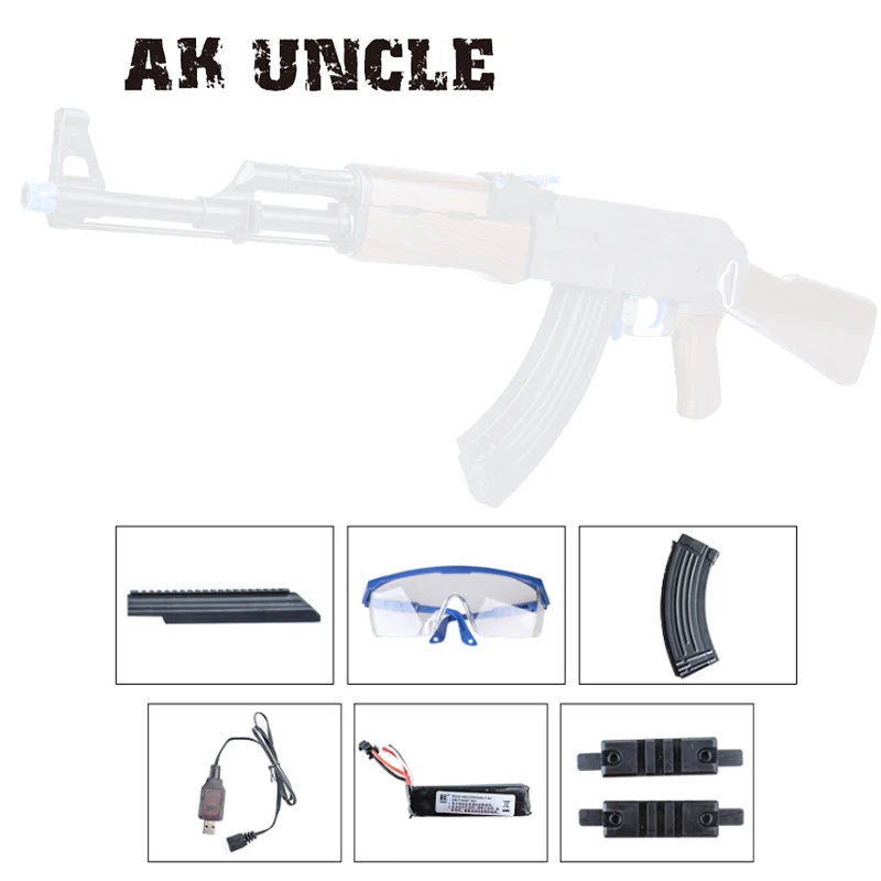 Игрушечный пистолет AK UNCLE WBB renxiang AKM 47 игрушечный с гелевым шариком