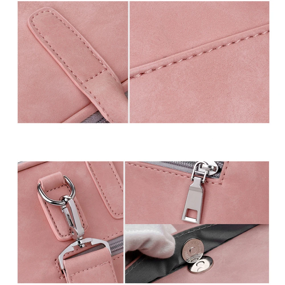 2021 Fashion new PU waterproof Scratch-resistant Laptop Shoulder Bag 13 14 15inch Notebook Shoulder Carry Case for MacBook Air