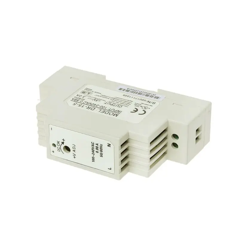 DR-15W Промышленный DIN Реле переключения питания 5 V 12 V 15 V 24 V