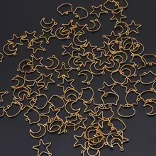 90 шт. кошачья Луна Звезда Смола Рамка открытые оправы установка пустой кулон изготовление ювелирных изделий