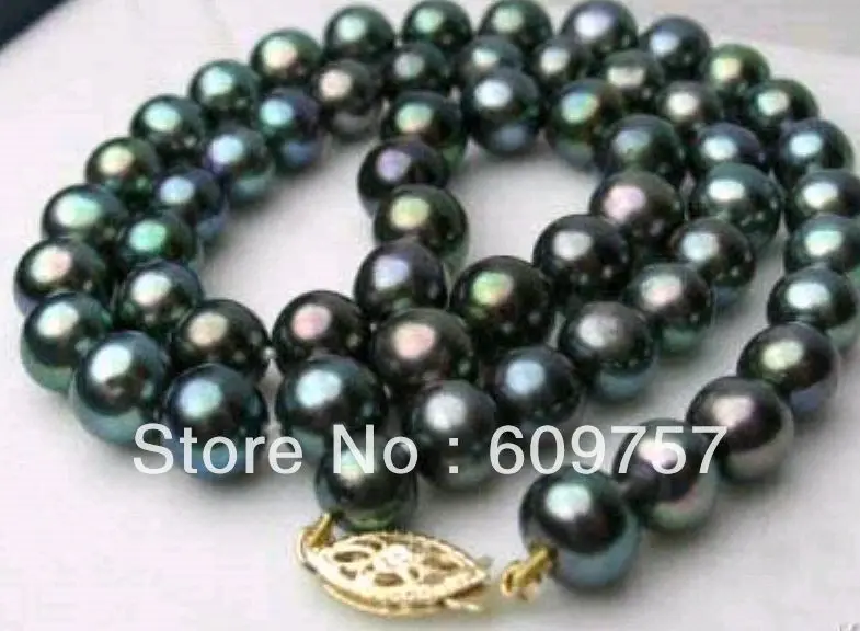 

Use Natural Pearl NECKLACES Natural 18" long Natural AAA 8-9mm Black Genuine Cultured Pearl Necklace