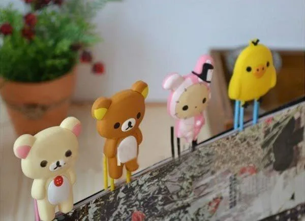 Бумага Ремесло Pengiriman бесплатно Rilakkuma Kawaii Seri Klip Закладка,/Memo Klip, бумажный зажим, Hadiah Kebaruan, Eceran K6402