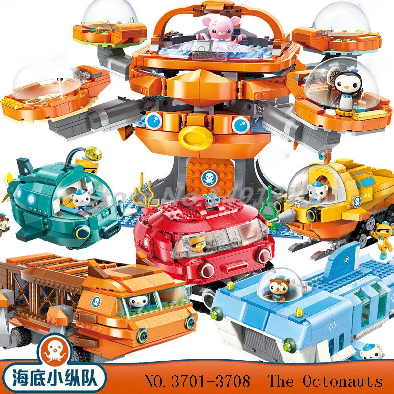 

The Octonauts All Set Octo-Pod Octopod Playset Building Block Educational Enlighten Bricks Toys For Children Gifts