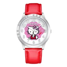 Cute Lovely Fashion Bracelet Hello Kitty Quartz Watch Children Kids Women Wrist Watch Wristwatches Clock Relojes Mujer relogio