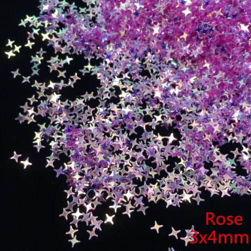 4 мм 9000 шт./пакет Star ультратонкий Sequins Nail Art Блеск Мини блестками Экологичные блестка из ПЭТ декоративный Маникюр Материал - Цвет: Shine rose