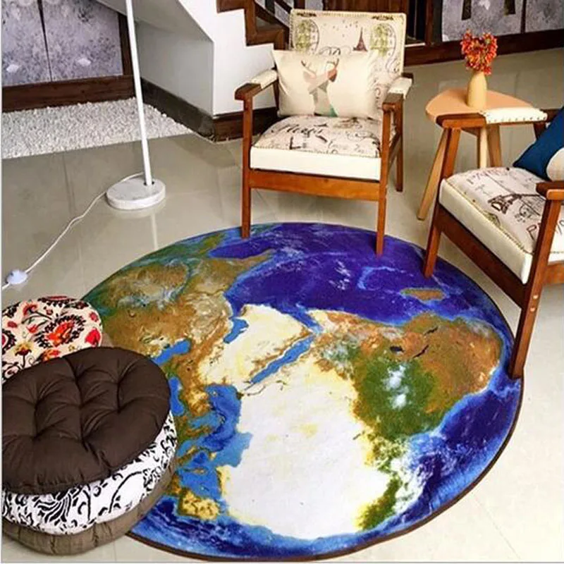 3D Earth Round Mat 80/100/120CM Parlor Hallway Moon Carpet Computer Chair Mat Kids Room Living Room Rugs For Coatroom Decoration 3D Earth Round Mat 80/100/120CM Parlor Hallway Moon Carpet Computer Chair Mat Kids Room Living Room Rugs For Coatroom Decoration