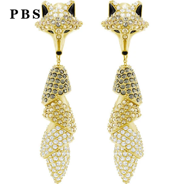 

PBS Original Copy High Quality 1:1 Exquisite Fox Ear Stud Earrings Gold-plated Logo Free Of Charge By Manufacturers Wholesale