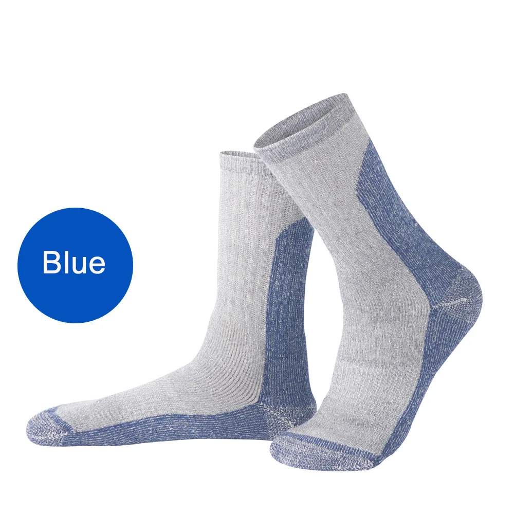 1 Pair Compression Socks Merino Wool Cushioned Crew Socks Unisex Breathable Warm for Hiking Backpacking Trekking Climbing