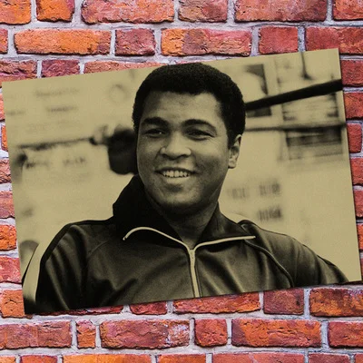 "Muhammad Ali" Винтажный Ретро плакат, крафт-бумага бумажные постеры для бара кафе украшение интерьера картина постер фильма - Цвет: Фиолетовый