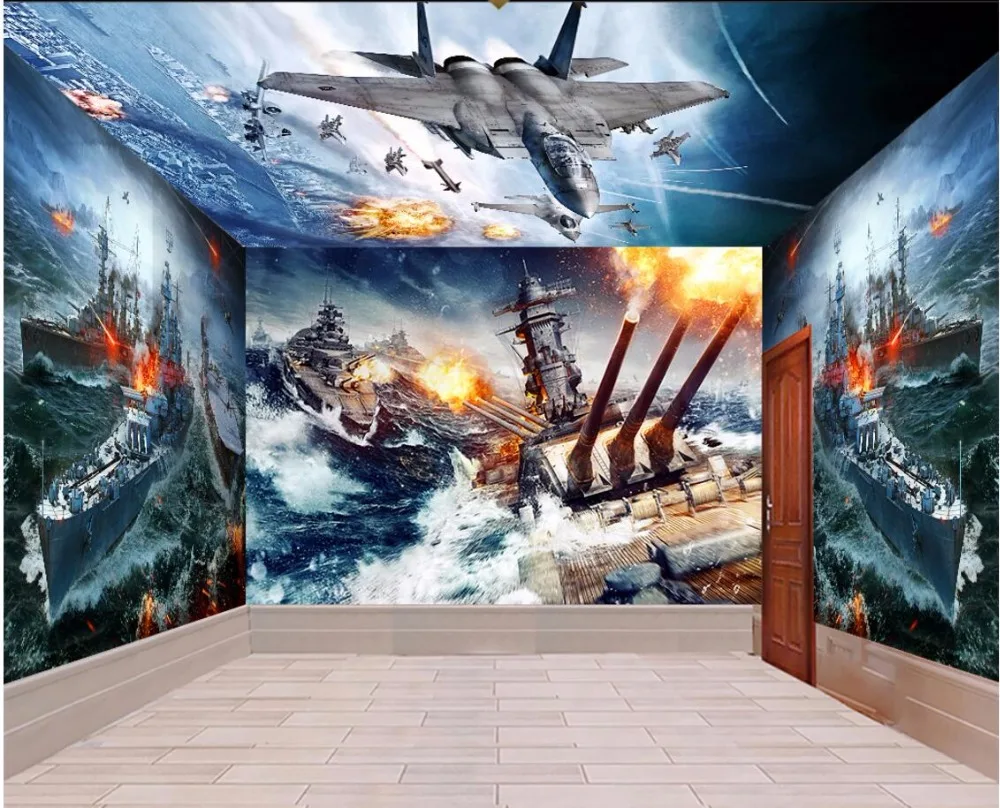 3d room wallpaper landscape custom mural Pearl Harbor war ...