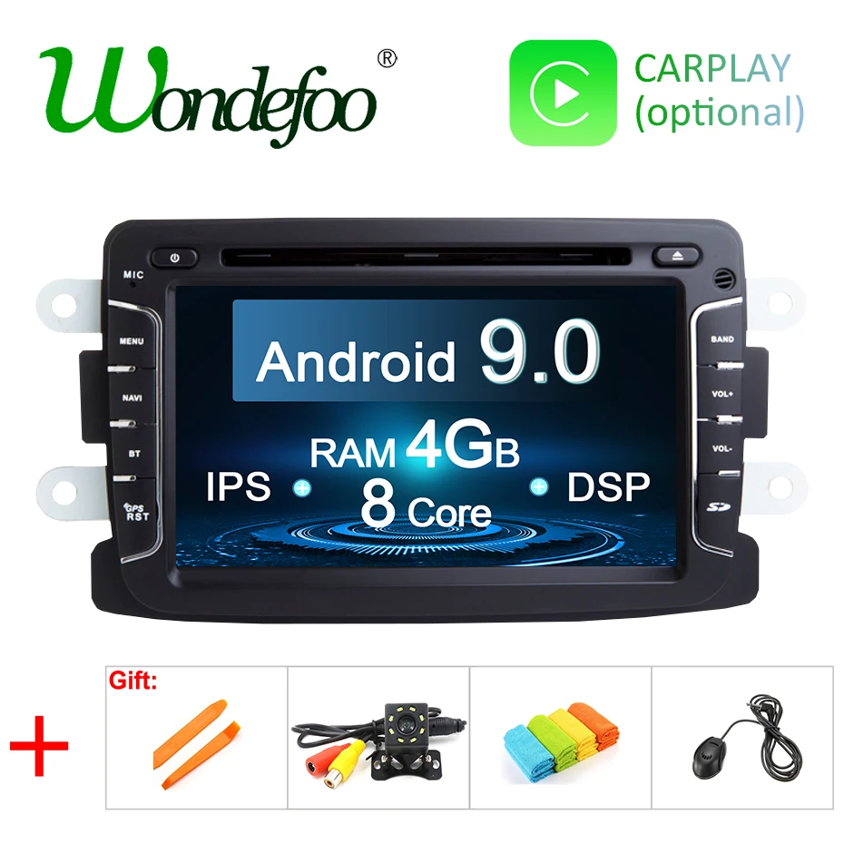 

IPS DSP Android 9.0 4G 64G CAR GPS For Dacia Sandero Duster Captur Lada Xray 2 Logan 2 DVD PLAYER RECEIVER PC