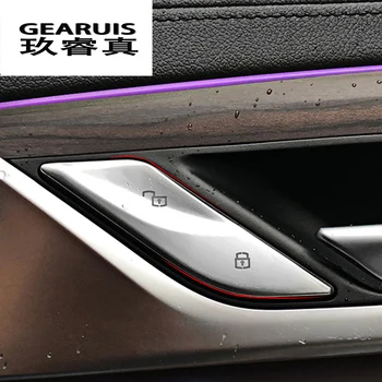 

Car styling Door Unlock Switch Buttons Covers Trim Handle Key decoration Stickers For BMW 5 series G30 G38 6gt auto Accessories