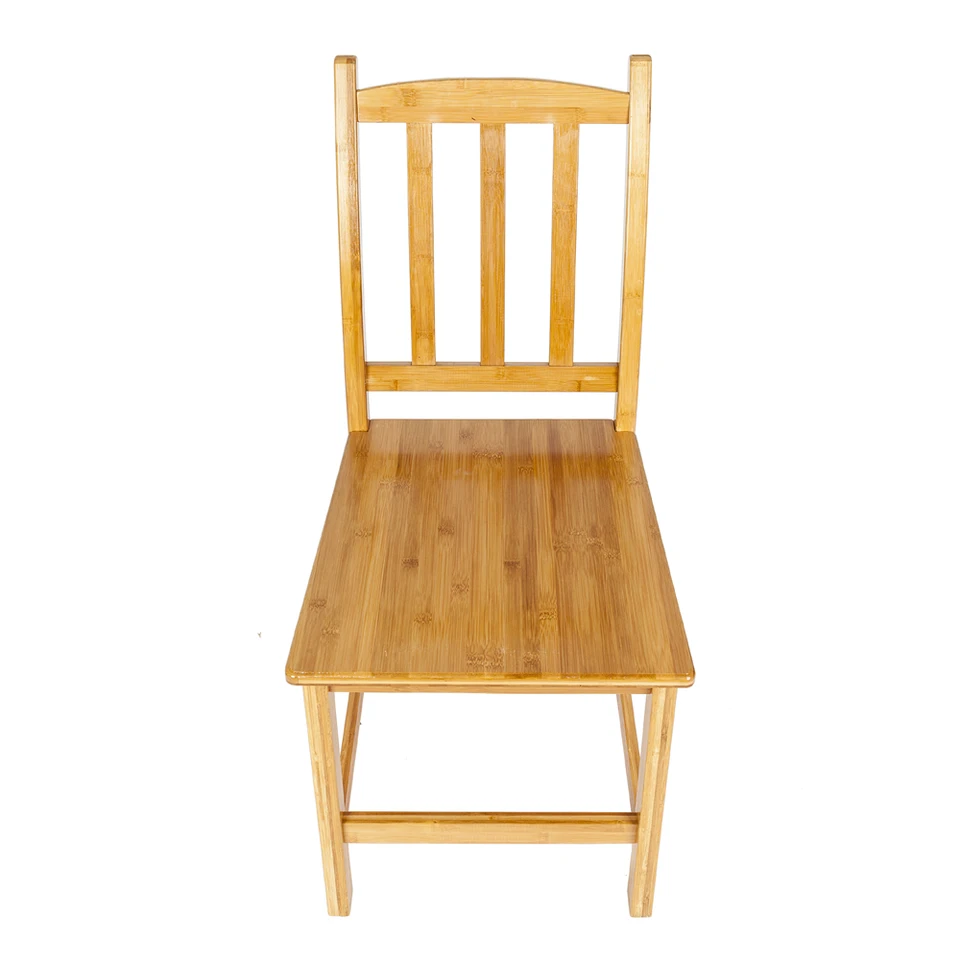 2pcs Bamboo Chairs Sturdy Dining Side Chairs For Kitchen Dining Room Solid Quality Chairs With Back Wood Color Us Stock Dining Chairs Aliexpress