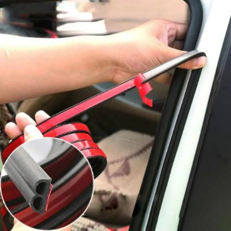 

5m Self Adhesive Automotive Rubber Seal Strip for Car Window Door Engine Cover Car Door Seal Edge Trim Noise Insulation