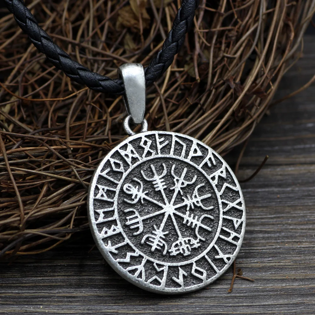 Youe shone Norway Valknut языческий амулет Vegvisir Viking воск шнур скандинавских викингов