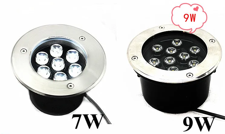 

LED underground Light 9w IP65 LED Underground Lamp DC12V Buried Lamp 2 YearsWarranty CE&RoHS Wholesalel DHL shipping 10pcs/lot
