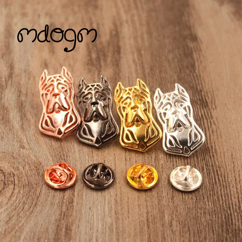 Mdogm Cane Corso Spille E Spille Abito Gioielli Carini Divertente Metallo Piccolo Padre Collare Distintivi Regalo Per Uomo Maschio B078