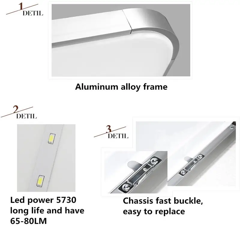 Современный квадратный светодиодный ночник 12 Вт 18 Вт 24 Вт, потолочный светильник для кухни, спальни, гостиной, домашнего внутреннего освещения