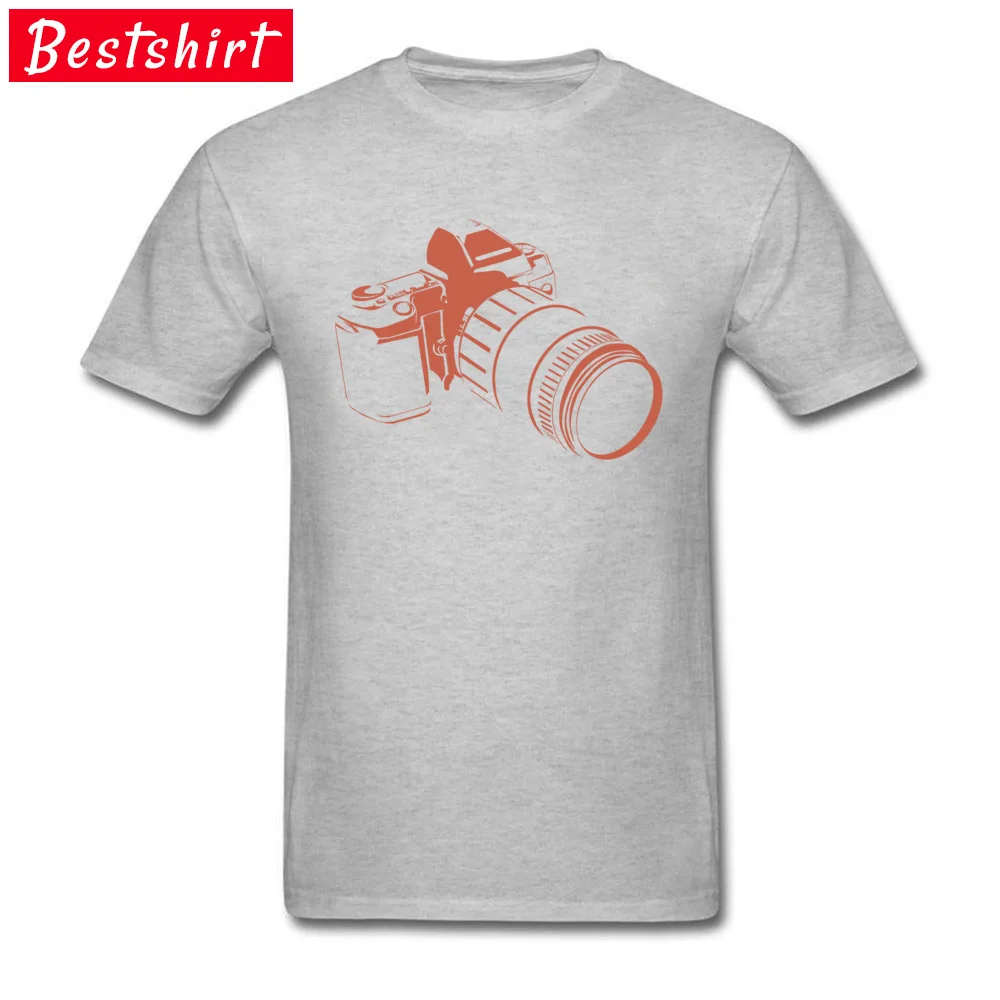 Hip Hop Men's Tops Tees Digital Camera Shoot Normal Tshirts 100% Cotton Short Sleeve Summer Top T-shirts O Neck Digital Camera Shoot grey