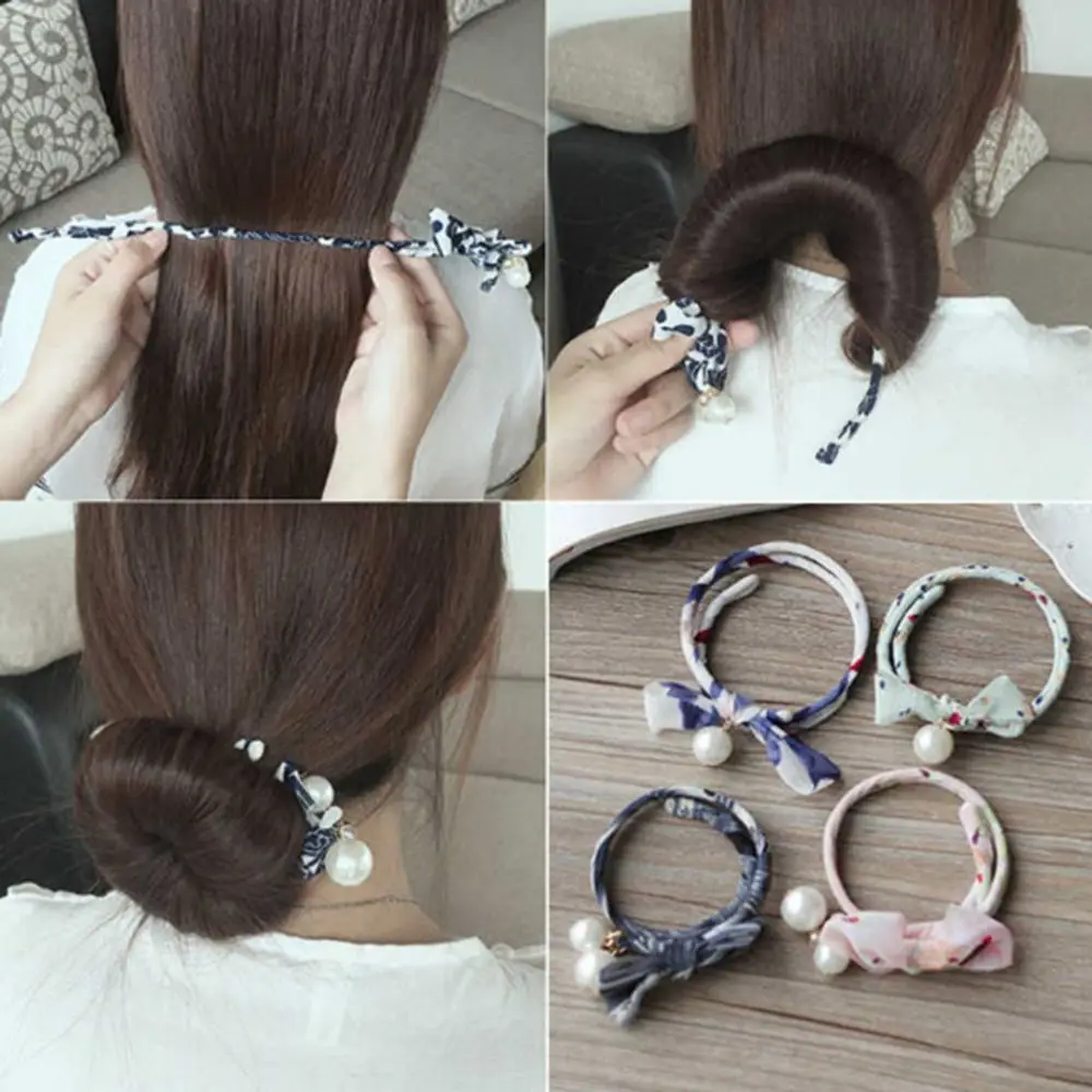 

Woman Donuts Bud Head Band Ball French Twist Magic DIY Tool Hair Bun Maker Sweet Dish Made Hair Band Hair Accessories