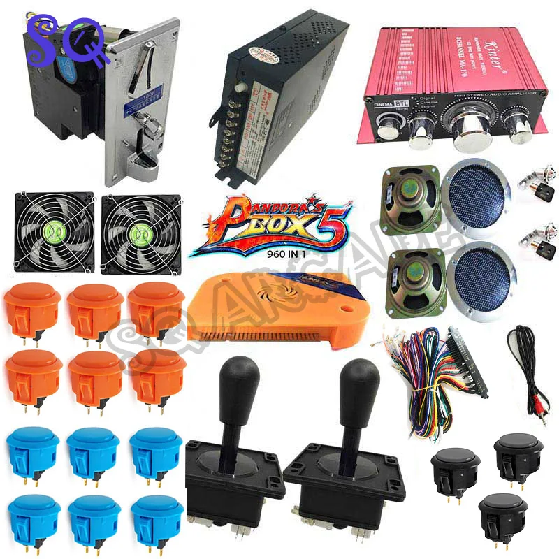  Arcade parts Bundles kit With Pandora Box 5 upgrade version VGA & HDMI output Joystick Buttons for 