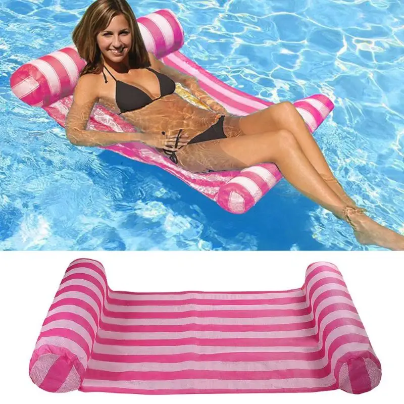  Summer New Inflatable Bed Sofa Floating Row Pool Air Mattresses Beach Foldable Swimming Pool Chair 