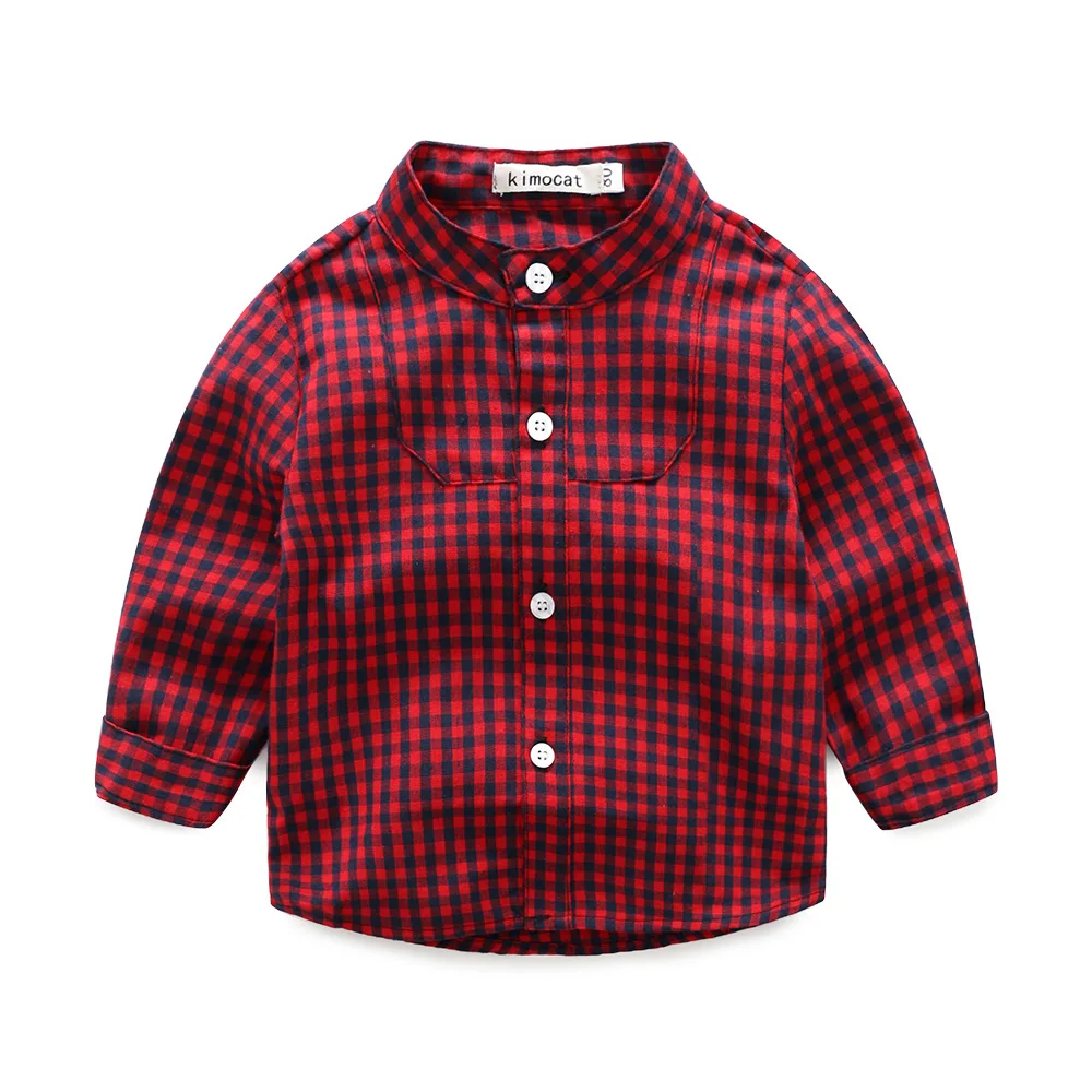 Kimocat/весенне-осенняя новая рубашка в клетку для новорожденных джентльменов жилет джентльмена 3 предмета(жилет+ рубашка+ штаны