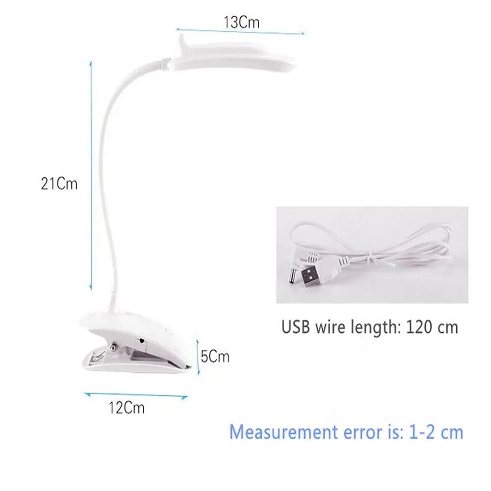 HobbyLane зарядка через usb Светодиодная настольная с зажимом свет с гибкий, в виде гусиной Шеи Милая кроватка лампа украшение для защиты глаз, настольная освещение