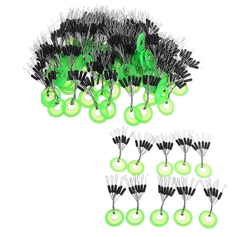 

200pcs Fishing Bobber Float Stopper Silicone Fishing Accessory Space Beans Connector for Fishing