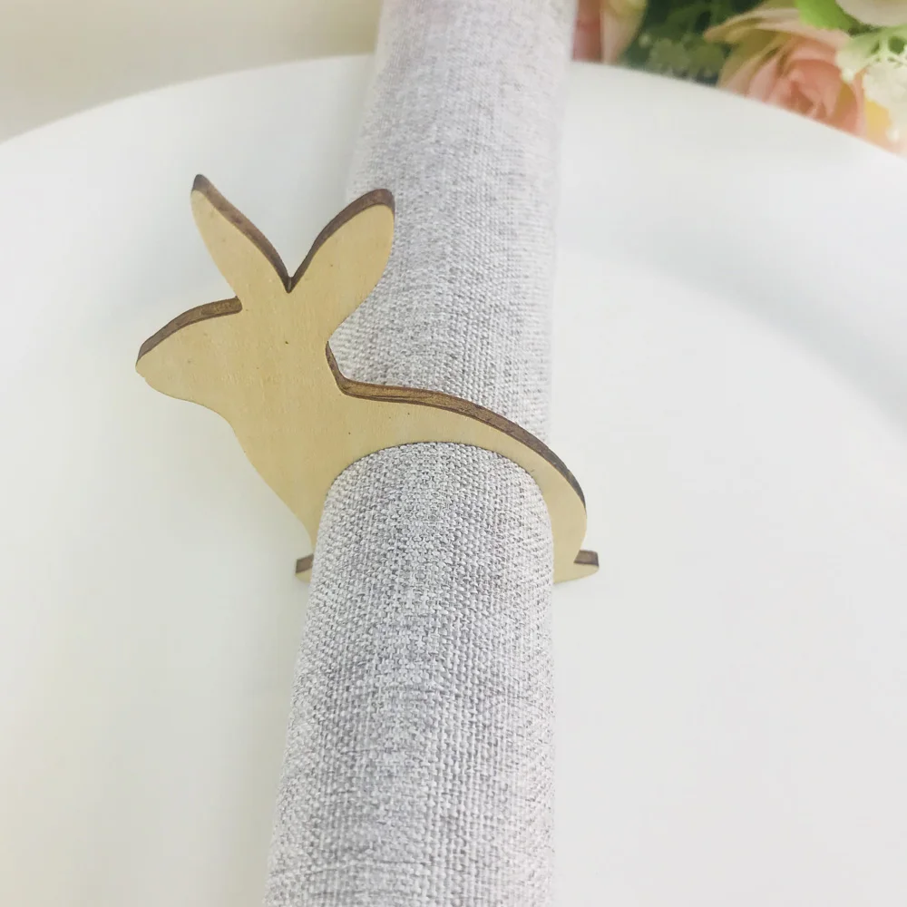 10pcs Engagement Party Decor Bunny Napkin Rings, Easter Table Setting, Easter Decor, Farmhouse Easter1