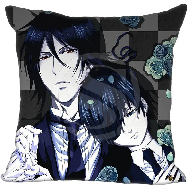 

Custom Square Pillowcase Japanese Anime Black Butler Pillow Cover Zippered size 20X20cm,35X35cm(one sides)