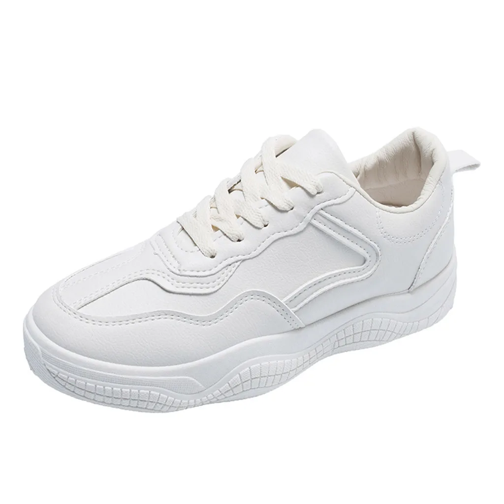 

Fashion Women Casual Shoes Suede Leather Platform Sneakers Ladies White Trainers shoes woman sport platform boot