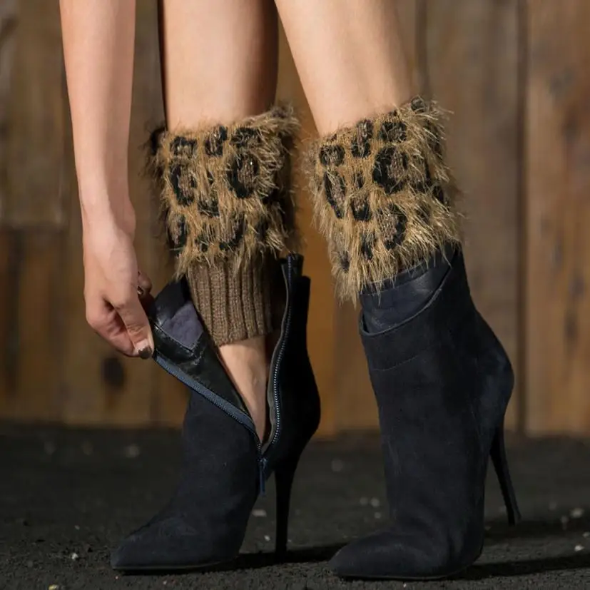 Модные женские зимние теплые вязаные гетры, вязаные крючком носки для обуви, высокое качество, удобные женские носки для ухода за ногами, носки# x2