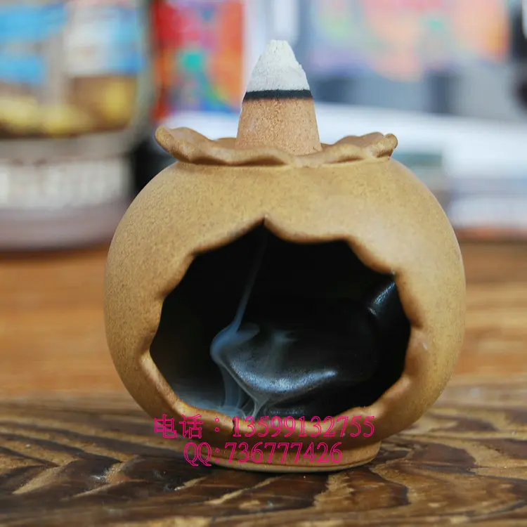 Creative ceramic incense incense mini clock tower