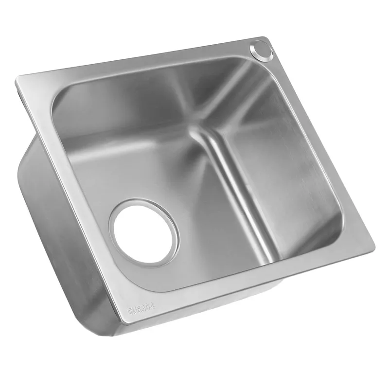 

Xueqin 420x360mm 304 Stainless Steel Durable Household Undermount Square Single Bowl Kitchen Sink Small Inset Tub