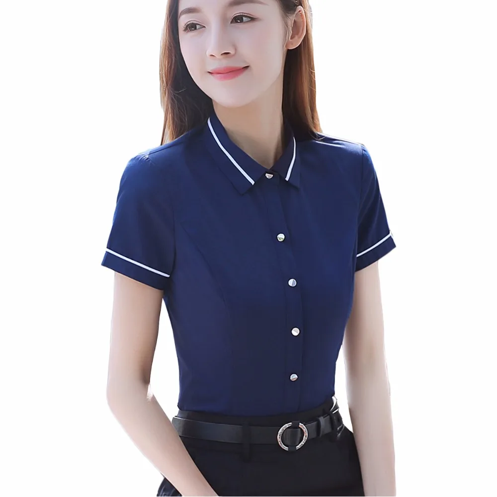 2018 New Ladies Formal Shirts Women Blouses women Tops Female Bluas ...