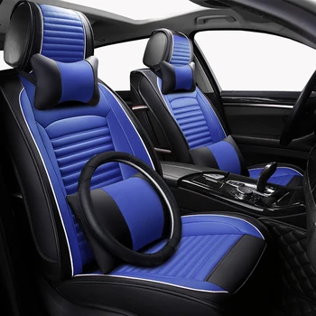 

LCRTDS Leather Auto Car Seat Covers for Toyota RAV4 PRADO Highlander COROLLA Camry Prius Reiz CROWN yaris styling